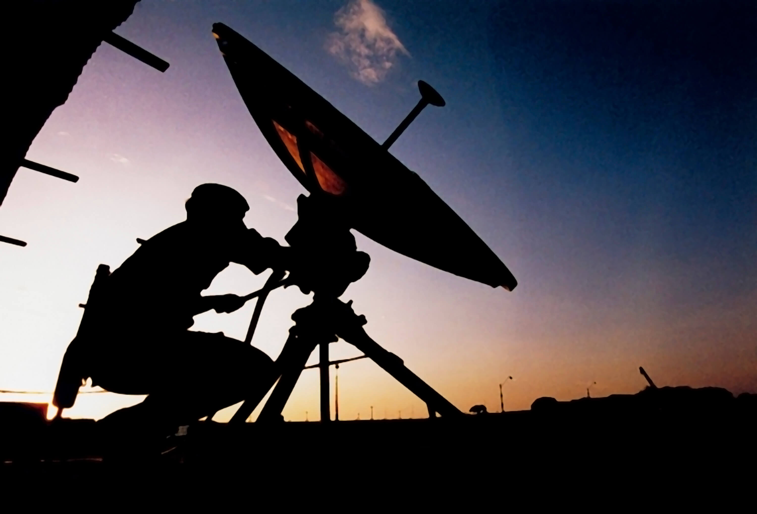 Soldier Operating Satellite Dish Ammo Direct