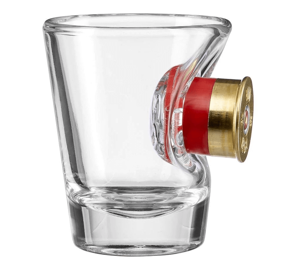 BenShot “Bulletproof” Shot glass 2oz with Shotgun Shell Ammo Direct