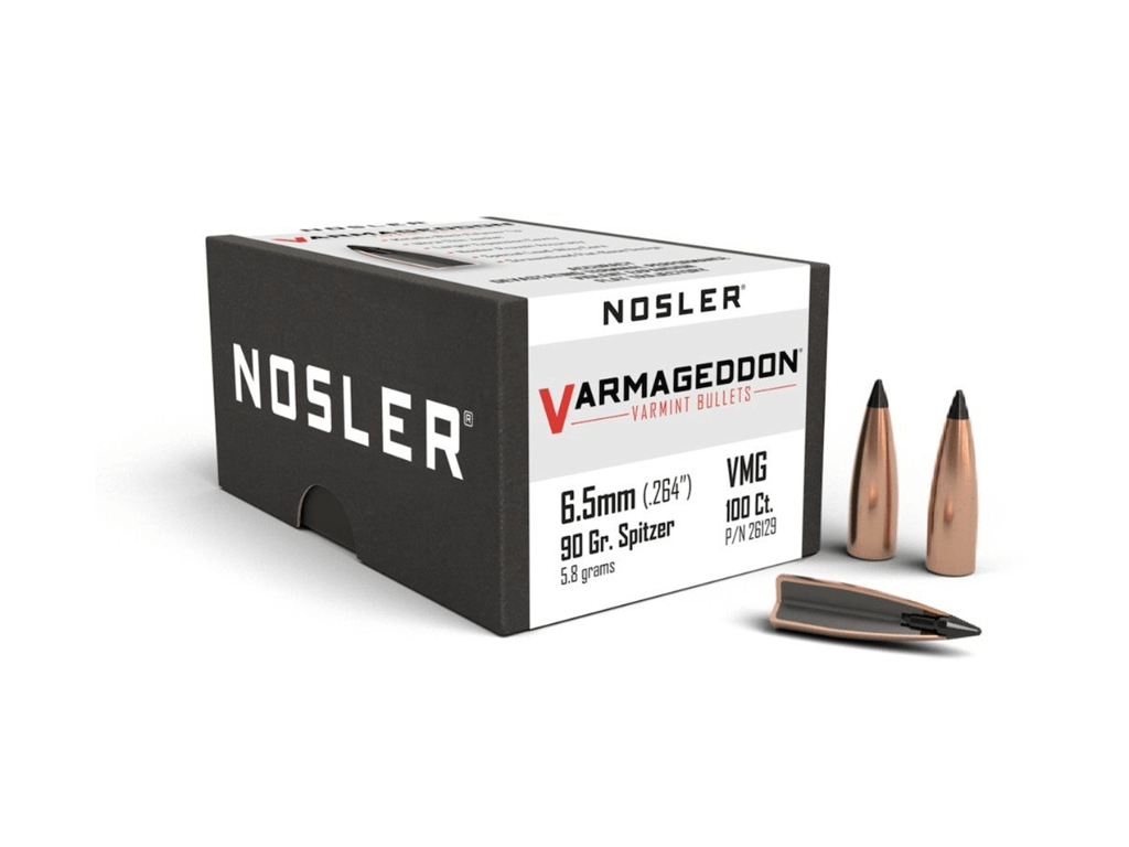 6.5mm (.264) 90gr Varmageddon FB Tipped (Nosler) - 100 projectiles