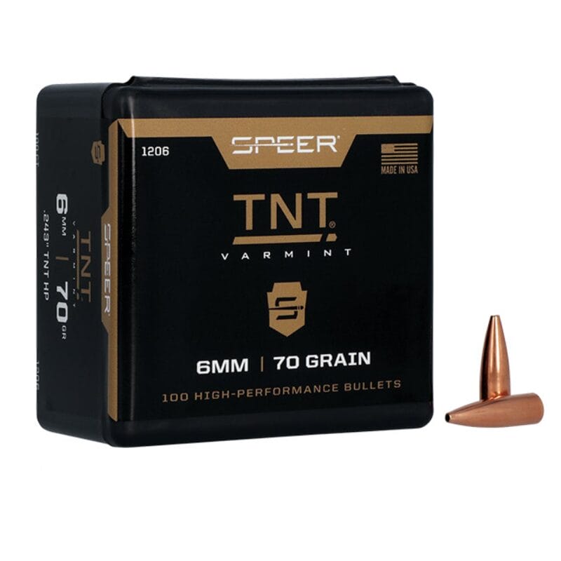 .243/6mm 70gr TNT HP (Speer) - 100 Projectiles