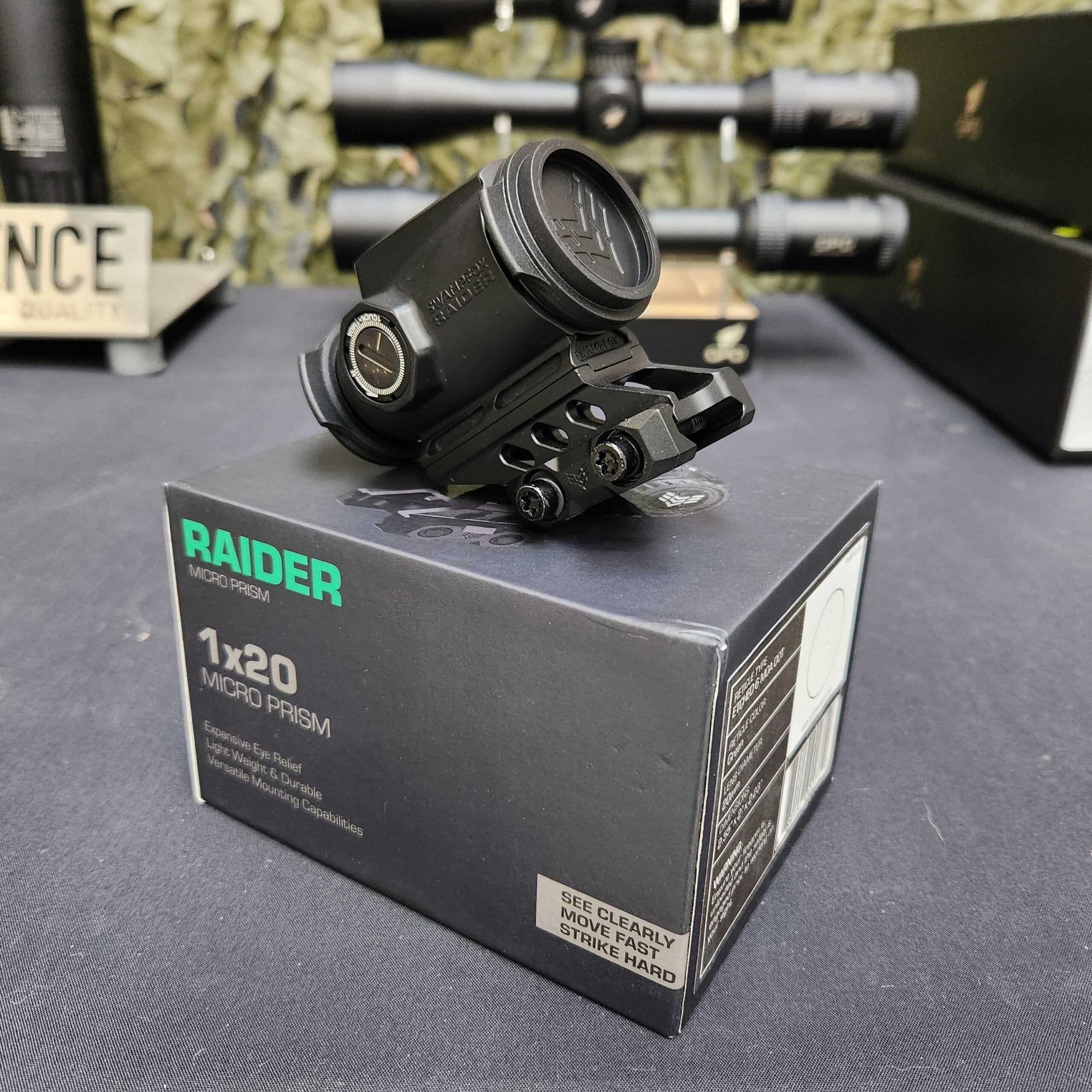 Swampfox Raider 1x20 Micro Prism Sight - Green 6 MOA Dot