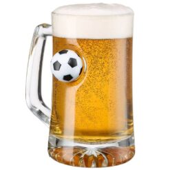 BenShot MugShot Beer Mug Glass Soccer 24oz