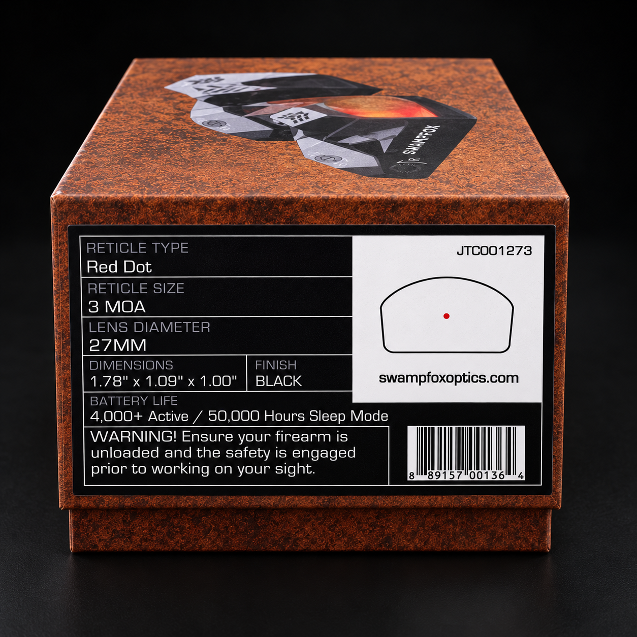 Swampfox Justice 1×27 Micro Reflex Red Dot Sight – 3 MOA - Image 2